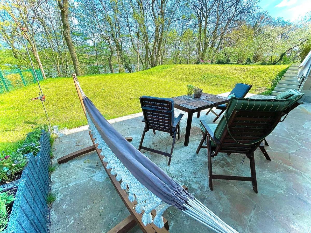 100M2 Fewo Im Haus Am See Mit Garten Bei Potsdam Schwielowsee Buitenkant foto